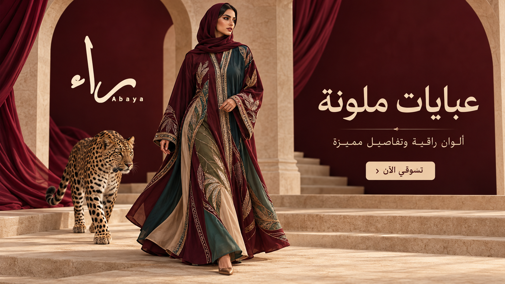 عبايات ملونة